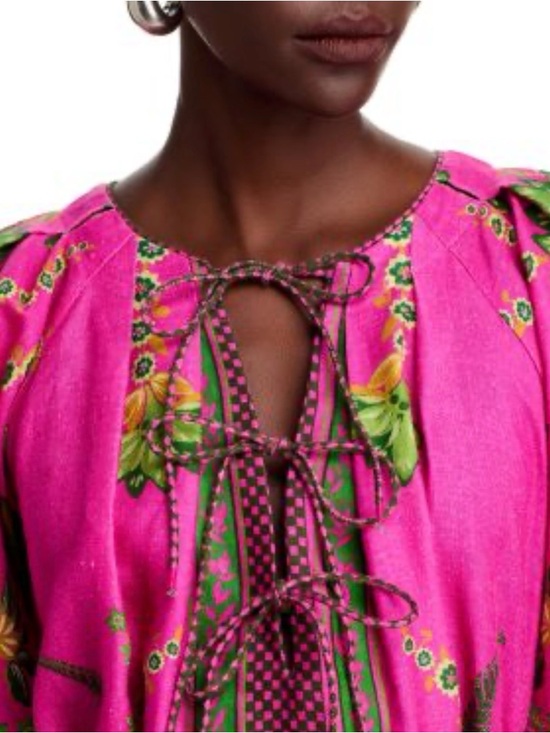 FARM Rio Tops - FARM Rio Ana Tie Front Midi Dress (with Pockies!) 🌴 💛